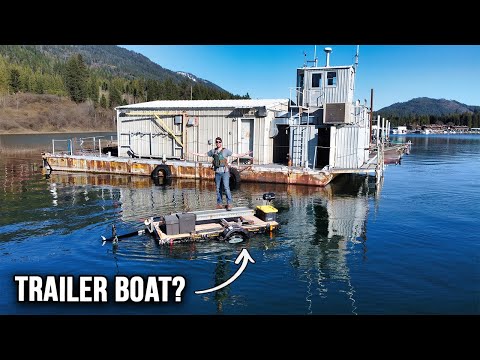 I Built A Mini Floating Trailer To Get Supplies To My Navy Barge img