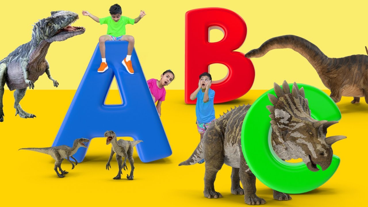 ABC Dinosaurs with Atrin and Soren | Dinosaur Alphabet, Names & Sounds | Educational Video for Kids img